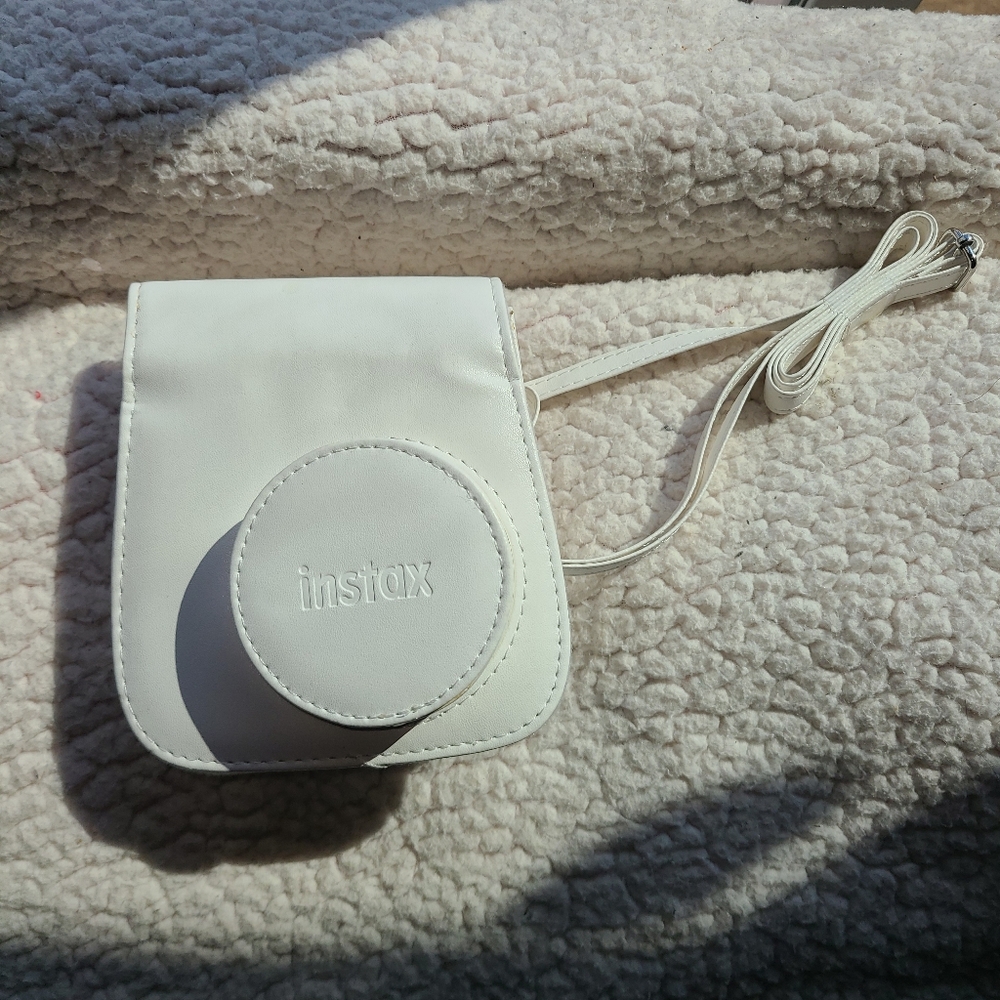 Instax white crossbody carrying case